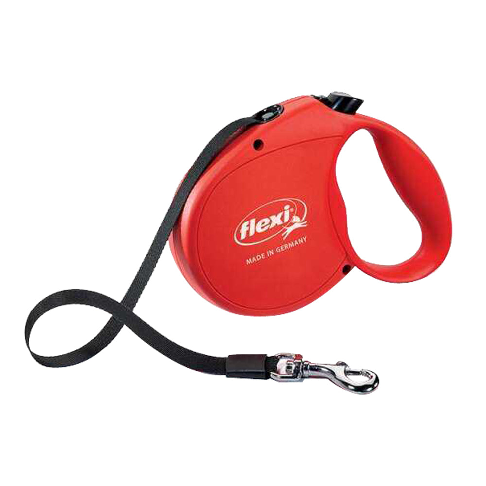 Flexi Standard 5m Cord Retractable Pet Dog Safety Lead Red