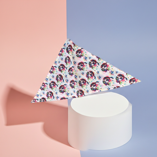 Dog Bandana Small - Floral Wreath Dogs