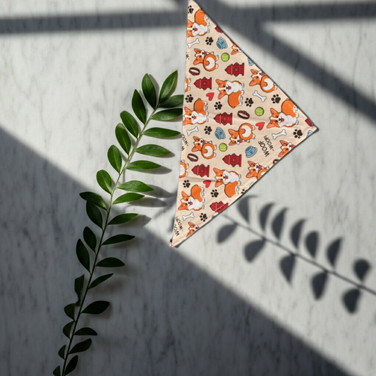 Dog Bandana Small - Playful Pets Pattern