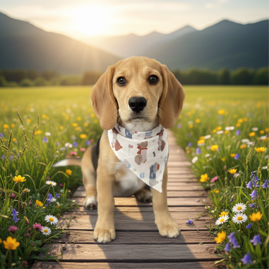 Dog Bandana Small - Dogs Pattern